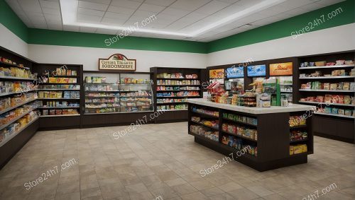 Clean Organized Grocery Store Aisle