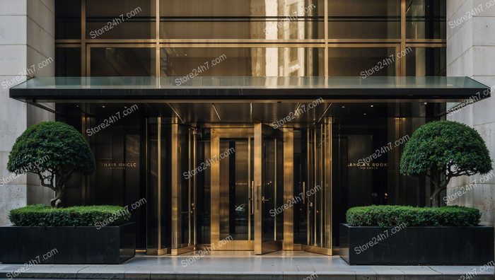 Chic Golden Entrance Urban Condominium