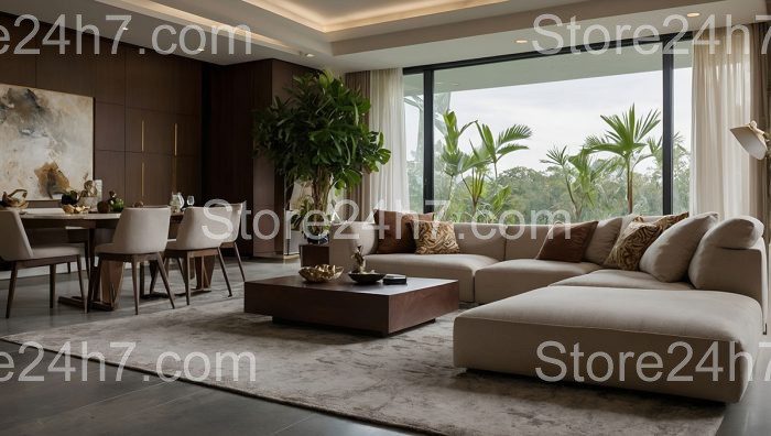 Elegant Beige Living Room Design