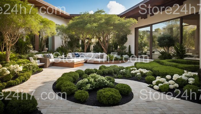 Elegant Lounge Area Garden Design