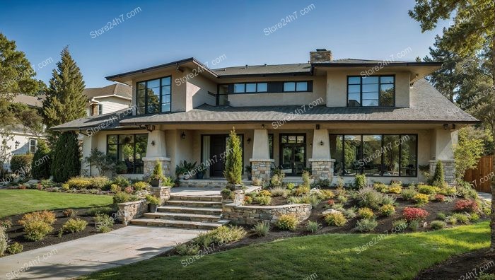 Contemporary Beige Home Stone Accents