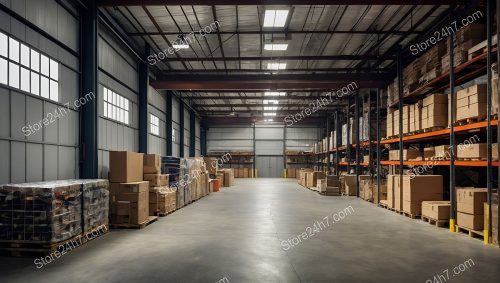 Large Industrial Warehouse Interior View