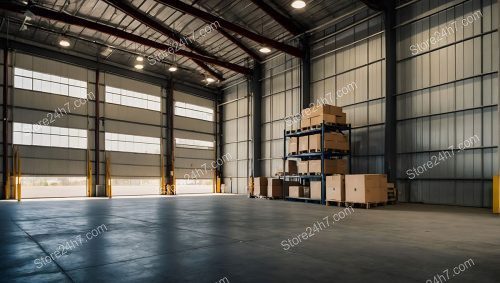 Spacious Industrial Warehouse Interior