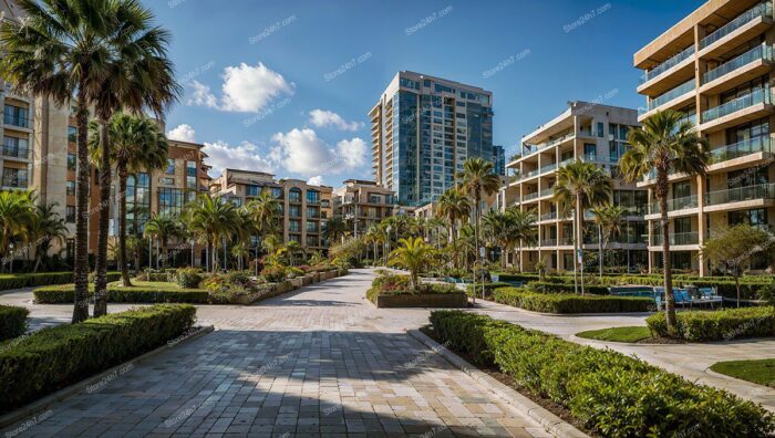 Lush Pathway Urban Condo Oasis