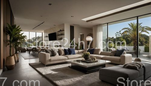Modern Spacious Living Room Interior