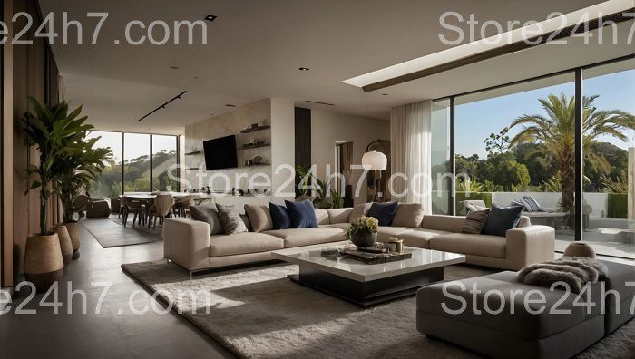 Modern Spacious Living Room Interior