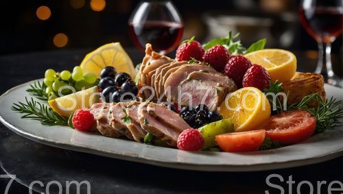 Gourmet Duck Breast Fruit Plate