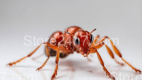 Intense Red Ant Macro Photography