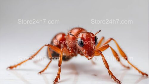 Intense Red Ant Macro Photography