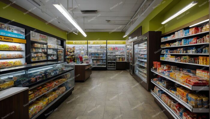 Vibrant Grocery Shop Interior View