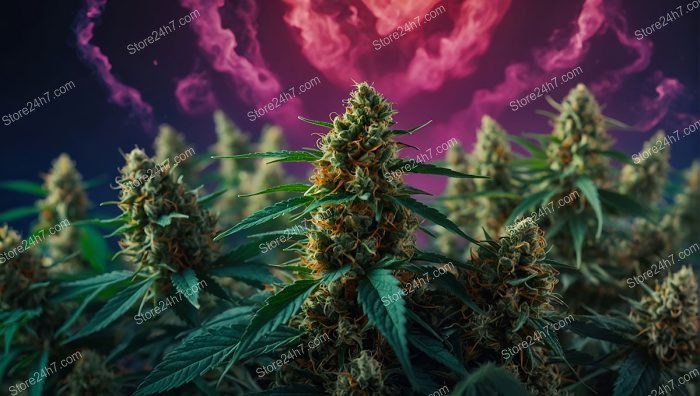 Vibrant Cannabis Buds in Bloom