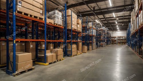 Modern Warehouse Interior Steel Racks