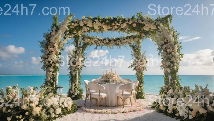 Beach Wedding Arch Elegance Ceremony