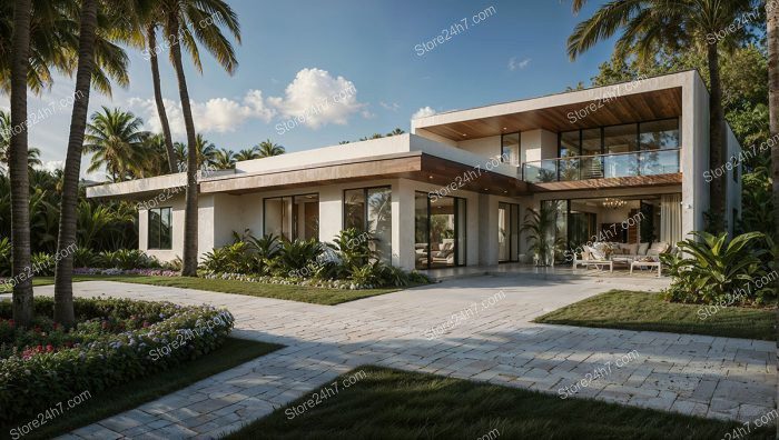 Sleek Modern Home with Tropical Garden
