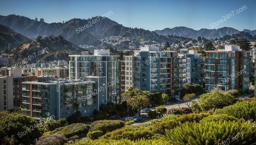 Urban Condos Amidst California Hills