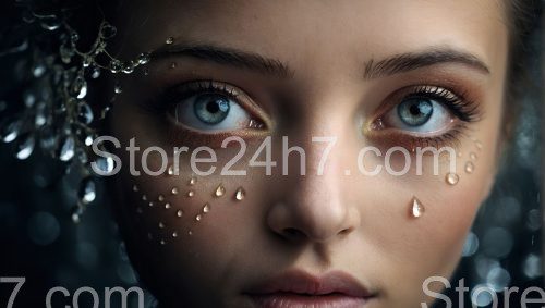 Mystical Eyes Water Droplets Vision