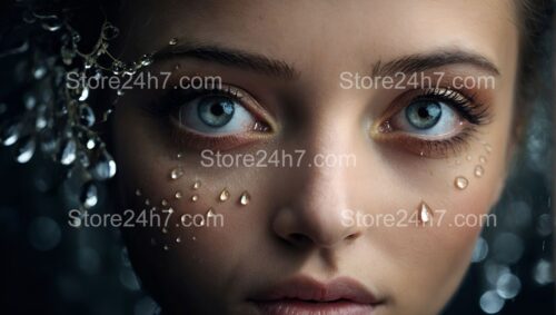 Mystical Eyes Water Droplets Vision