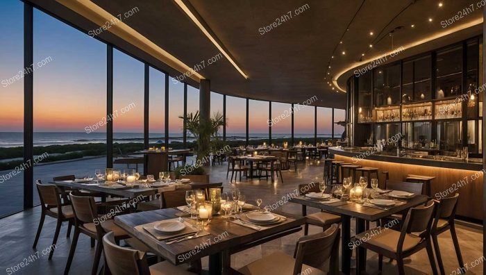 Beachfront Sunset View Modern Restaurant