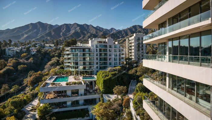 Sleek California Condo Mountain Panorama