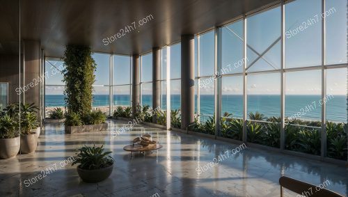 Oceanfront Condo Lobby with View