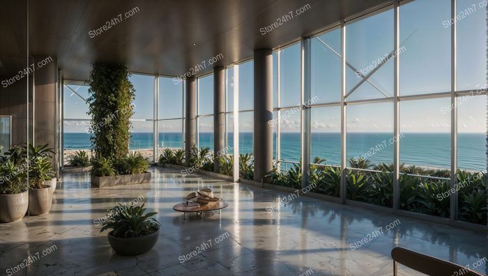 Oceanfront Condo Lobby with View