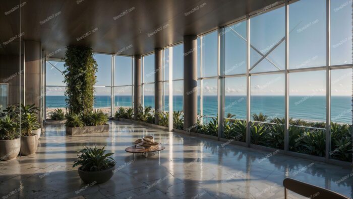 Oceanfront Condo Lobby with View