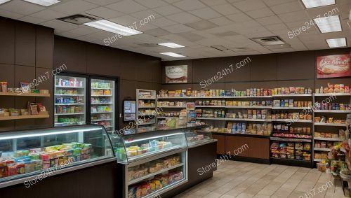 Compact Deli Corner Shop Interior