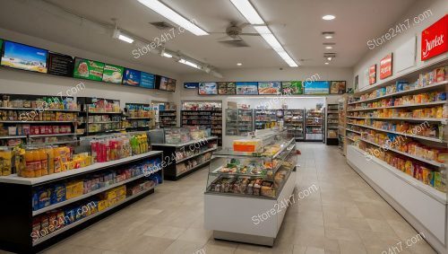 Well-Stocked Compact Grocery Interior
