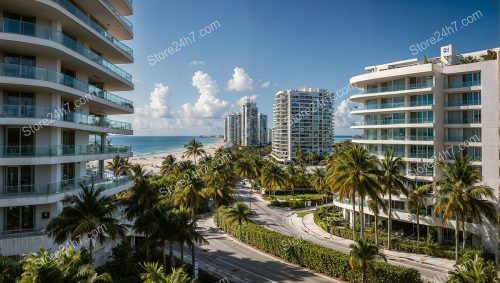 Sunny Florida Street Beach View