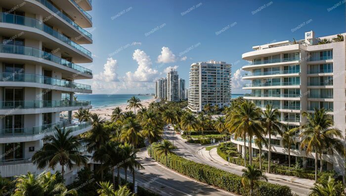 Sunny Florida Street Beach View