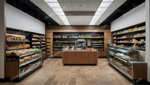 Sleek Supermarket Interior Display Shelves