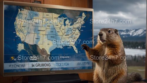 Groundhog Day Weather Forecasting Scene