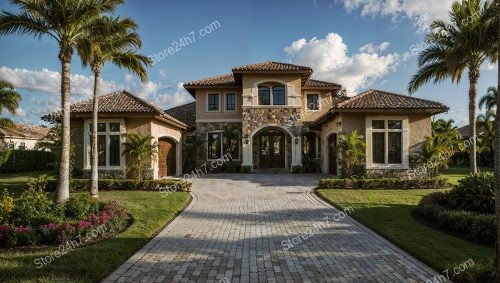 Luxurious Palm-Lined Home Embraces Subtropical Elegance