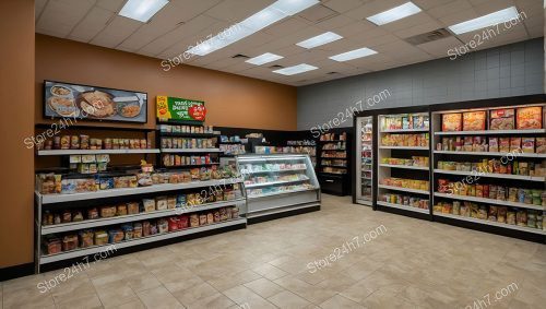 Convenient Corner Grocery Shop Interior