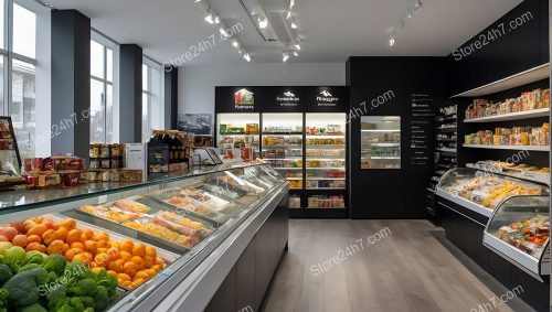 Modern Gourmet Grocery Store Interior