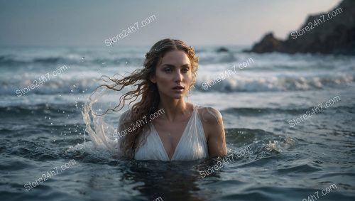 Ethereal Goddess Emerging from Sea