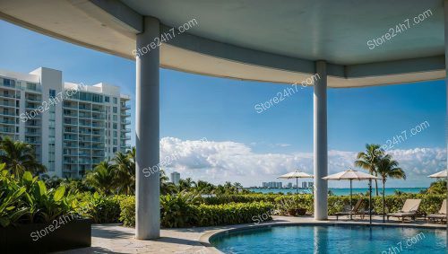 Sunny Condo View with Serene Pool