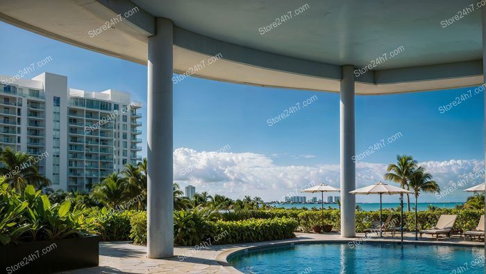 Sunny Condo View with Serene Pool