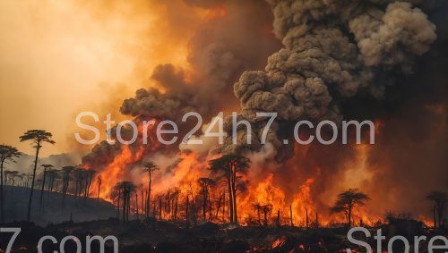 Epic Blaze Engulfs Serene Forest