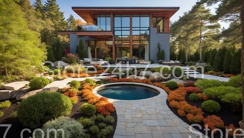 Modern Architectural Landscape with Natural Harmony