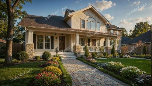 Charming Traditional Home Lush Landscaping