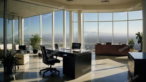 Elegant Executive Office Panoramic View