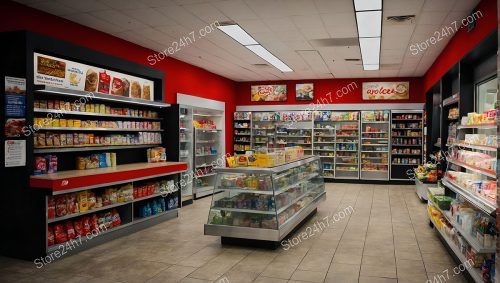 Vibrant Convenience Store Shelving Display