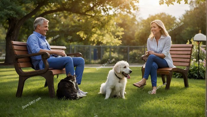 Senior Couple Relaxing with Pets