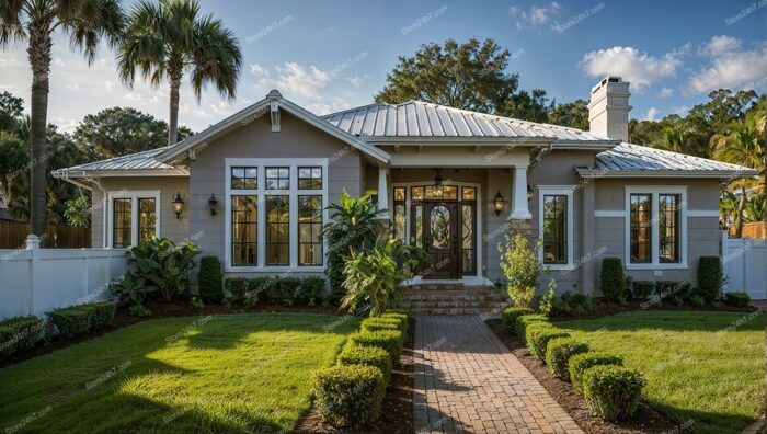 Modern Single-Story Home with Landscaping