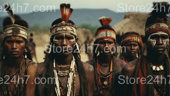 Stone Age Warriors Tribal Unity Portrait
