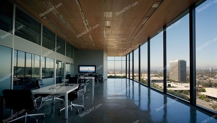 Sleek High-Rise Office Interior View