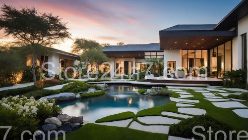 Modern Zen Garden Pond Design