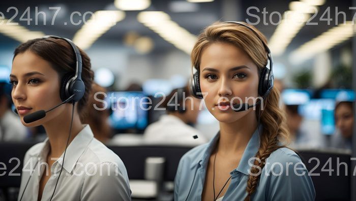 Confident Tech-Savvy Female Operators