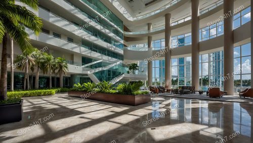Spacious Lobby Office Building Design